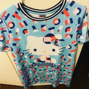 Hello Kitty Blue Geometric Midi Dress